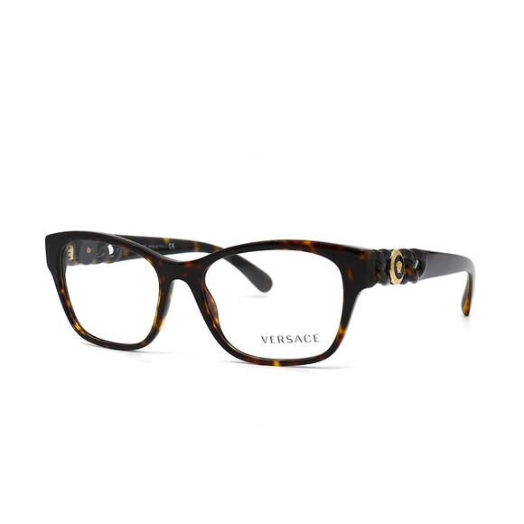 NEW VERSACE VE3306 108 HAVANA AUTHENTIC EYEGLASSES FRAME - Picture 4 of 14